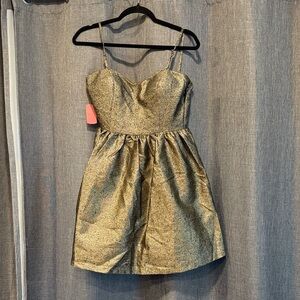 Eve and Lola elegant  Metallic Spaghetti Strap Dress